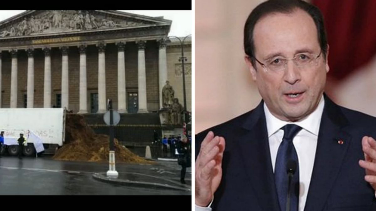 Frankrikes President Hollande får mycket skit av medborgarna. 